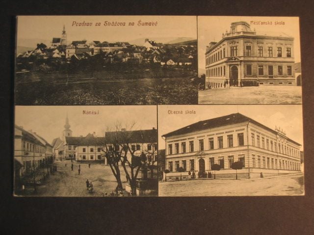 Strážov na Šumavě, čb. čtyřzáběrová pohl., neprošlá