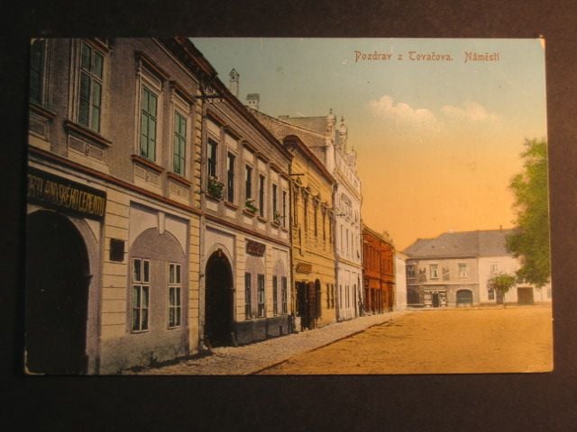 Tovačov, bar. pohl. náměstí, prošlá 1918