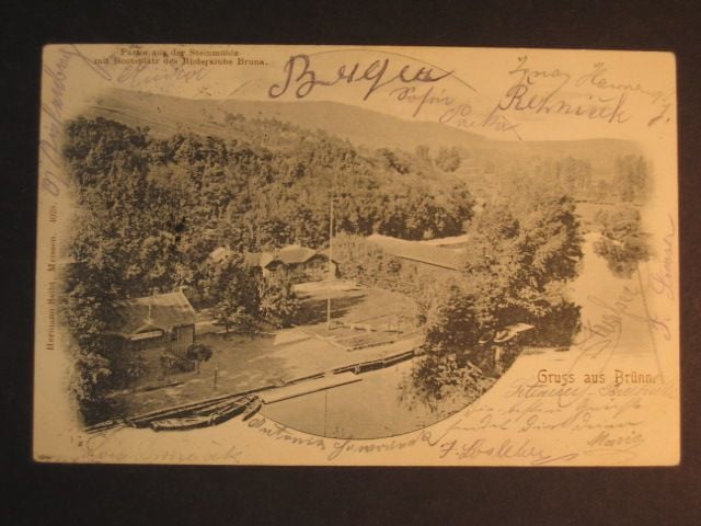 Brno, čb. pohl. Steinmühle, prošlá 1901