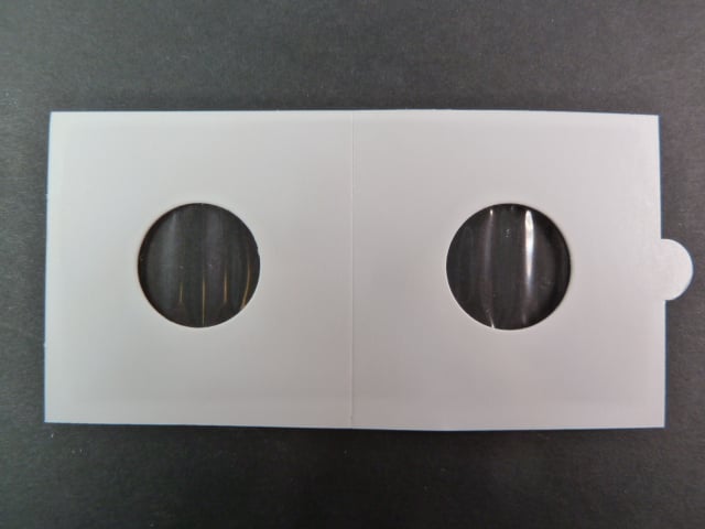 obaly na mince, samolepící s oboustranně průhlednou folií, 50 x 50 mm, na průměr mince 20 mm