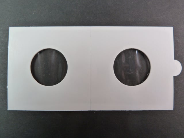 obaly na mince, samolepící s oboustranně průhlednou folií, 50 x 50 mm, na průměr mince 22,5 mm