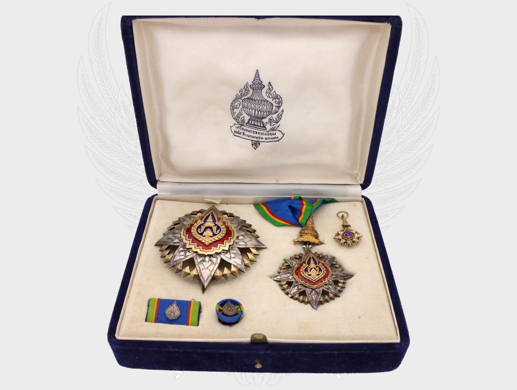 Řád koruny Thajska, komandér s hvězdou, originální etue + miniatura