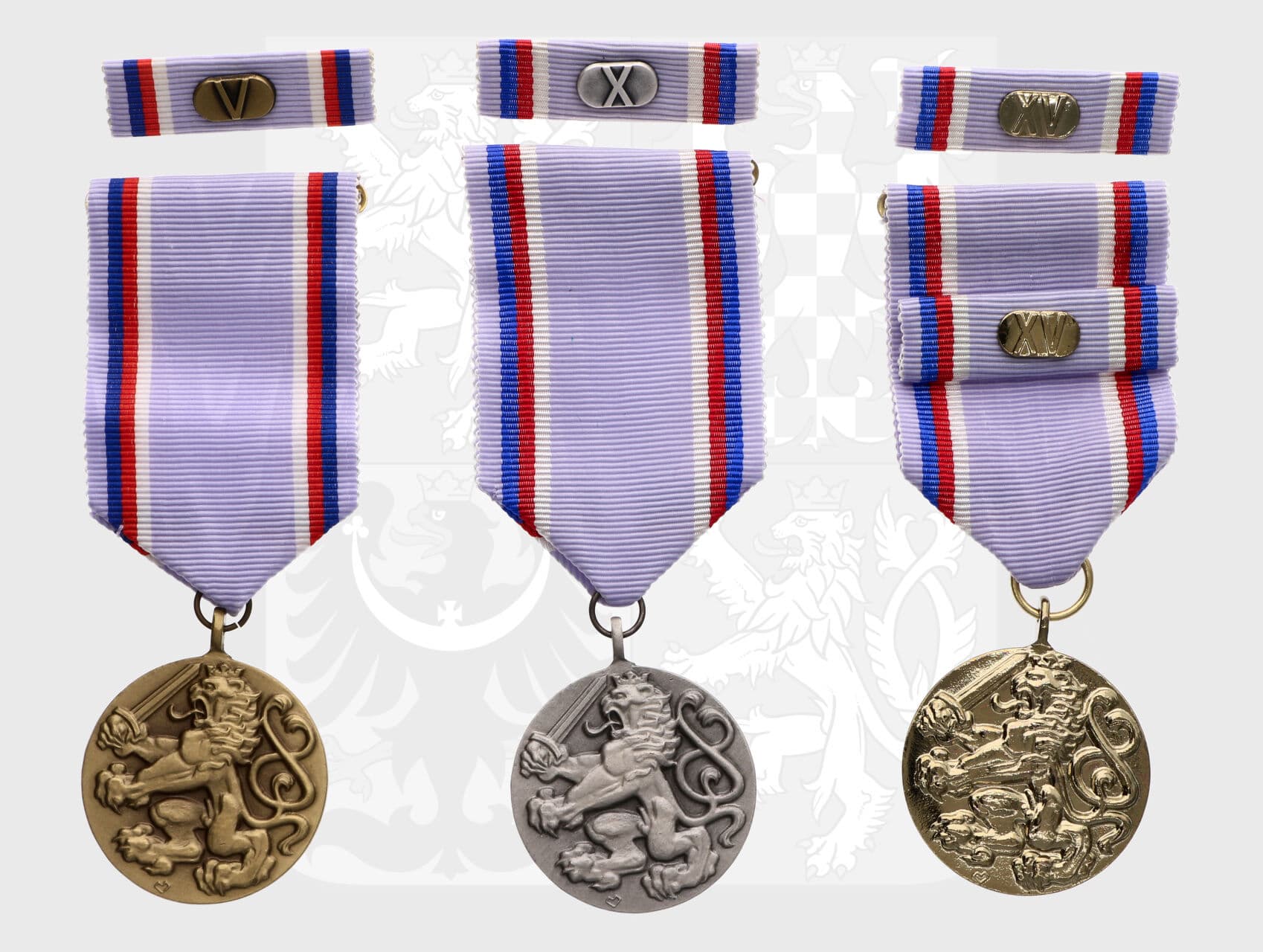 Medaile armády České Republiky za 15, 10 a 5 let služby