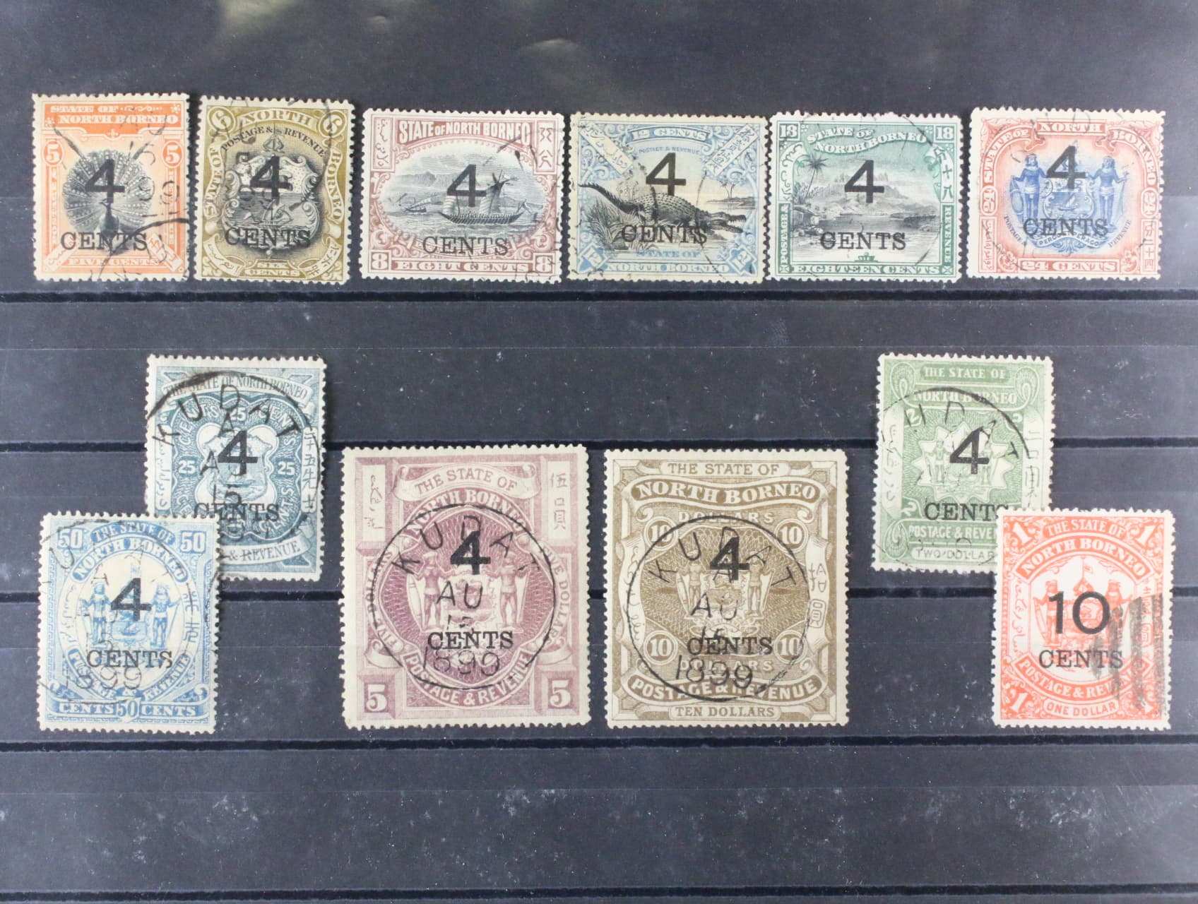 Jižní Borneo - zn. Mi. č. 65, 80 - 87, 89 - 91, cca 200 €