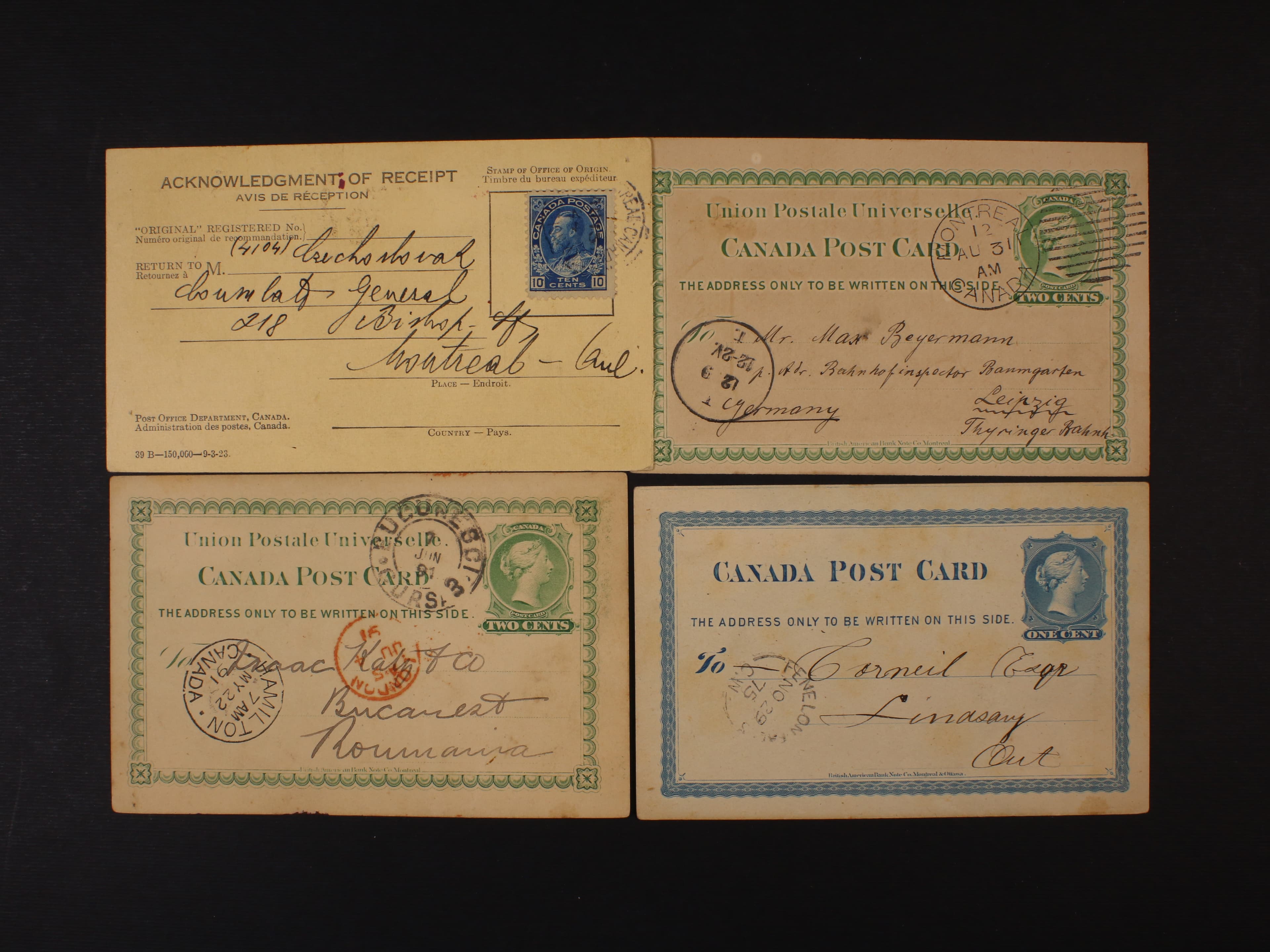 sestava 4 ks celin a celistvostí z let 1875 - 1924, zajímavé