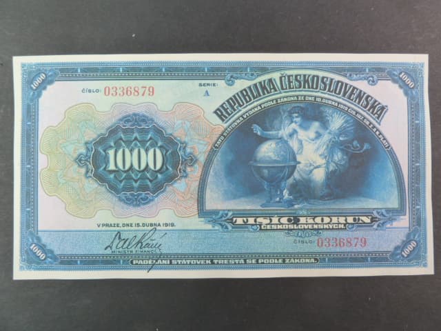 1000 Kč 1919, oboustranná