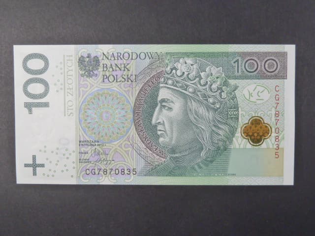 100 Zlotych 2012 série CG, BNB. B862a