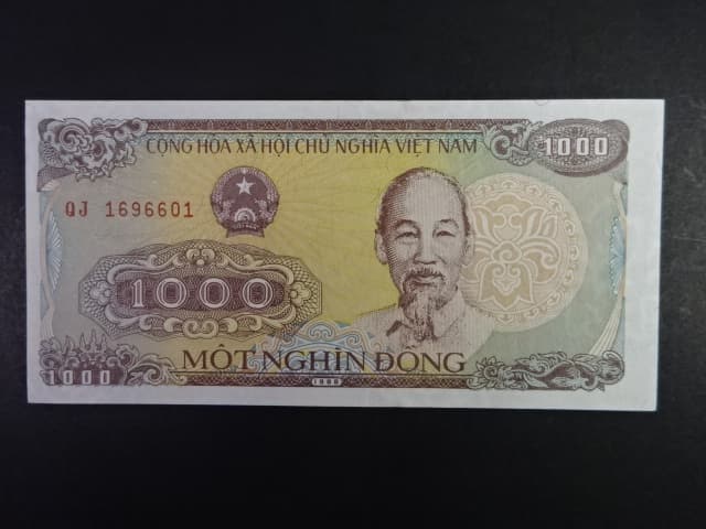 VIETNAM, 1000 Dong 1988, patkový prefix, BNB. B334b, Pi. 106