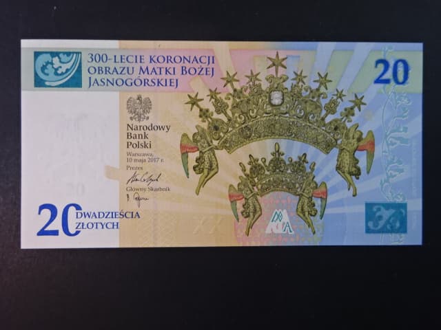 20 Zlotych 2017 pamětní, série JG, BNB BNP821a, Pi. 191