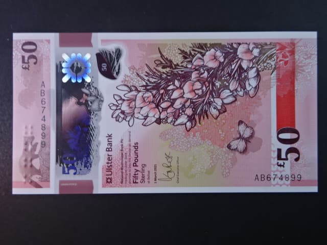 Ulster Bank Limited, 50 Pounds 2021, BNB. B942a