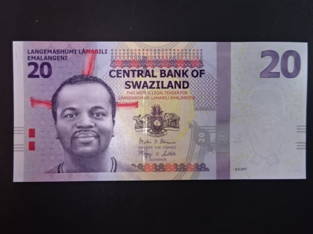 SWAZILAND, 20 Emalangeni 2017, BNB. B232c, Pi. 37c