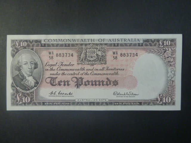 AUSTRÁLIE, 10 Liber No date (1961), BNB. 204a, Pi. 36