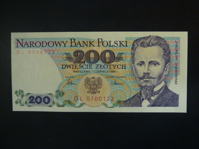 200 zlotych 1986, BNB B836d, Pi. 144
