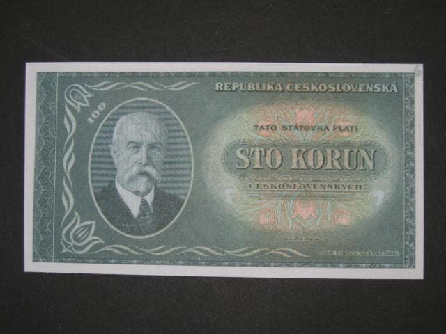 100 Kčs 1945, návrh, oboustranná