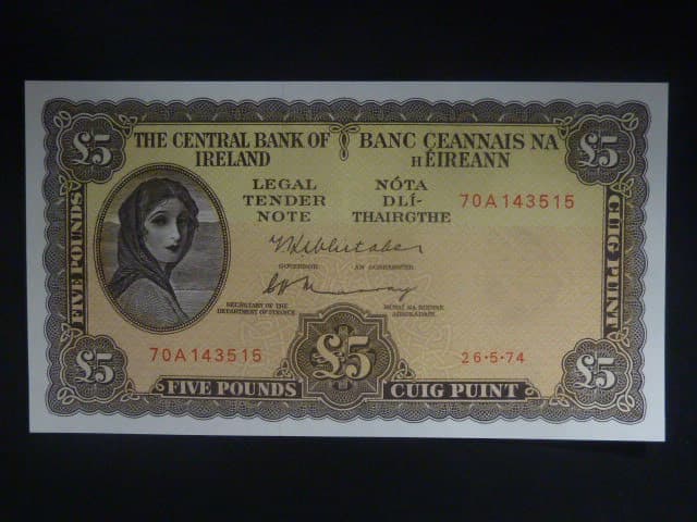 5 Pounds 1974 série 70A, BNB. B210c2, Pi. 65