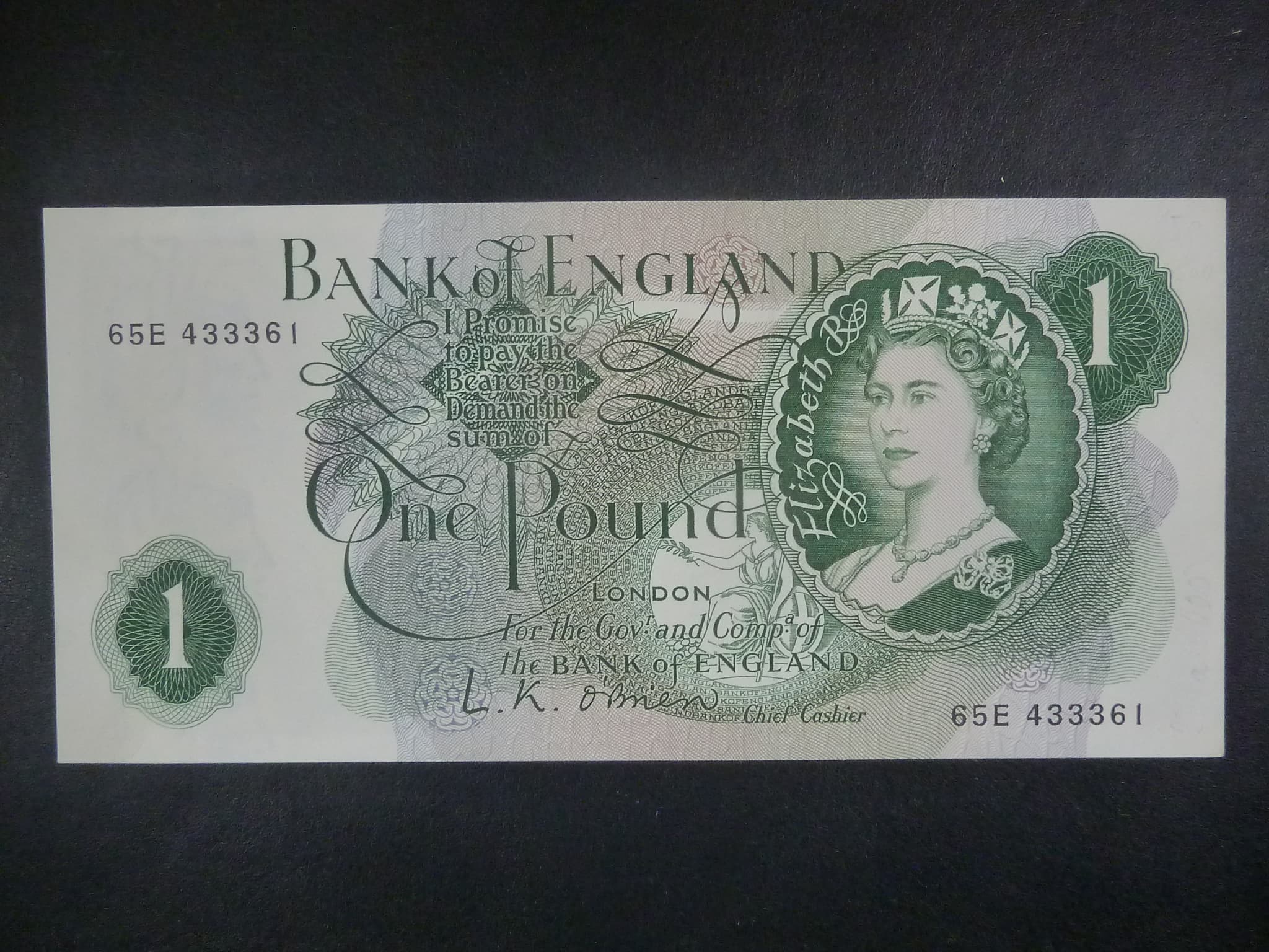 1 Pound 1960 podpis O´Brien, BNB. B180a, Pi. 374