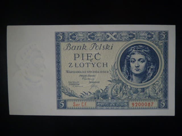 Polsko, 5 Zl 1930 série CF, Ba. PL3b
