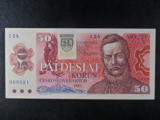 50 Sk/Kčs 1987 série I 24 kolkovaná, poslední série