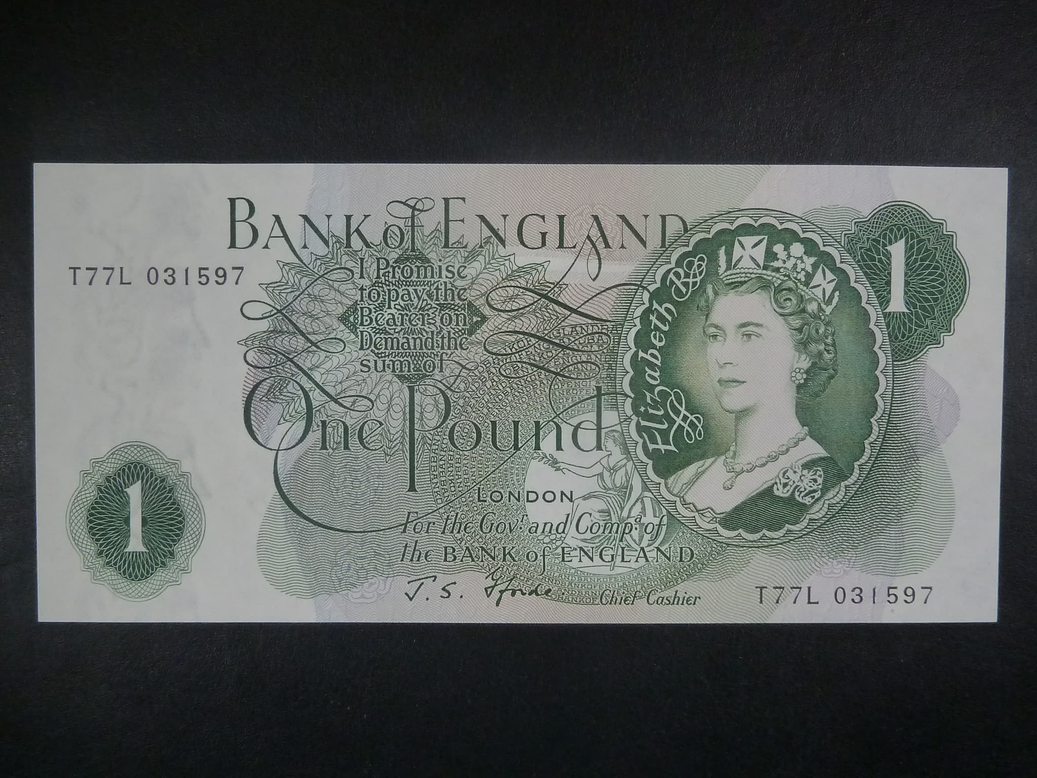 1 Pound 1967 podpis Fforde, BNB. B180e, Pi. 374