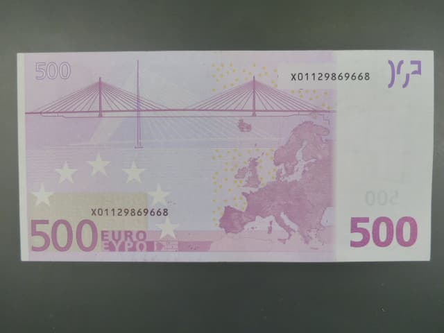 500 Euro 2002 s.X, Německo, podpis Willema F. Duisenberga, R012 tiskárna Bundesdruckerei, Německo