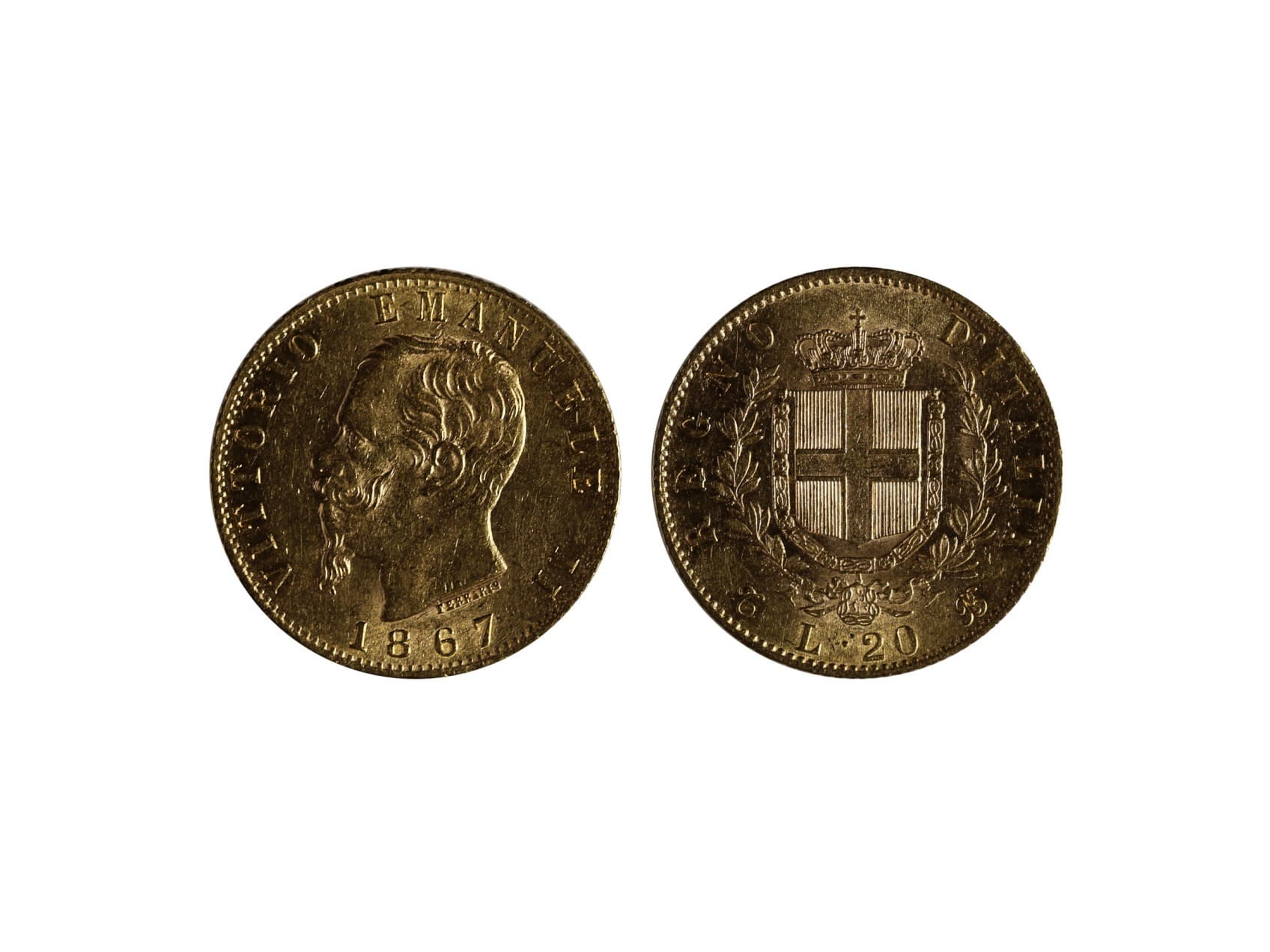 Itálie, Vittorio Emanuele II. - 20 Lire 1867