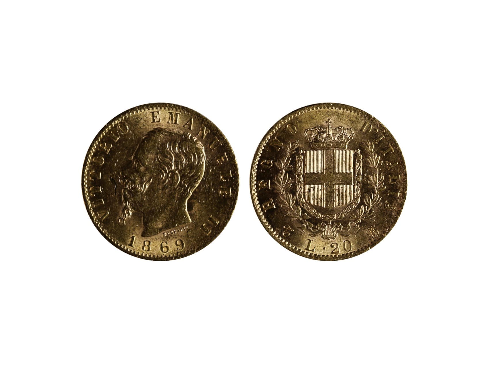 Itálie, Vittorio Emanuele II. - 20 Lire 1869