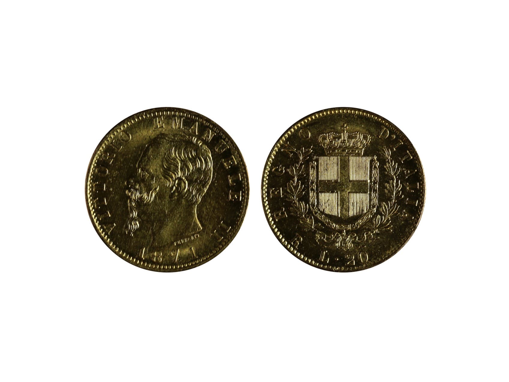 Itálie, Vittorio Emanuele II. - 20 Lire 1871