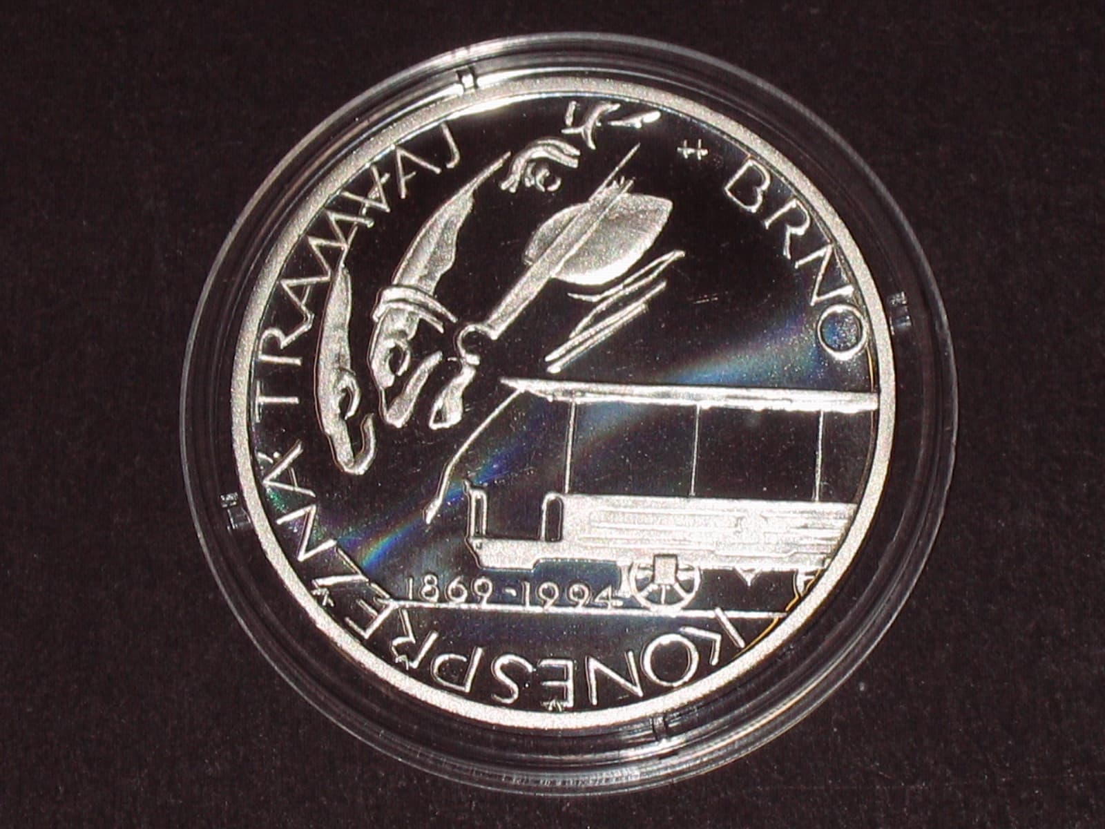 200 Kč 1994, 125. výročí zahájení koněspřežné tramvaje v Brně