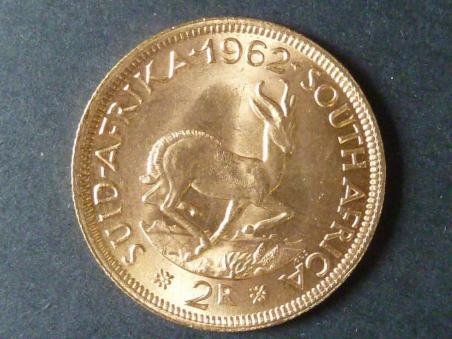 2 Rand 1962, Au 0,917, 7,99g