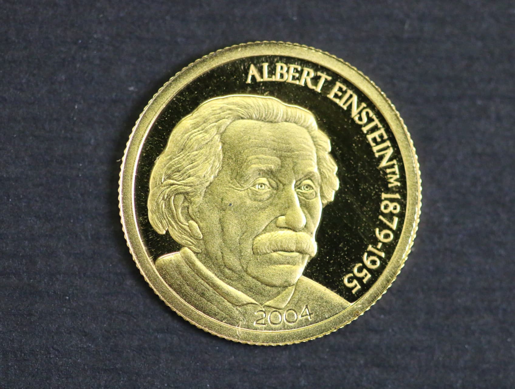 5 Dolar 2004, Albert Einstein, Au 0.999, 1,24 g.