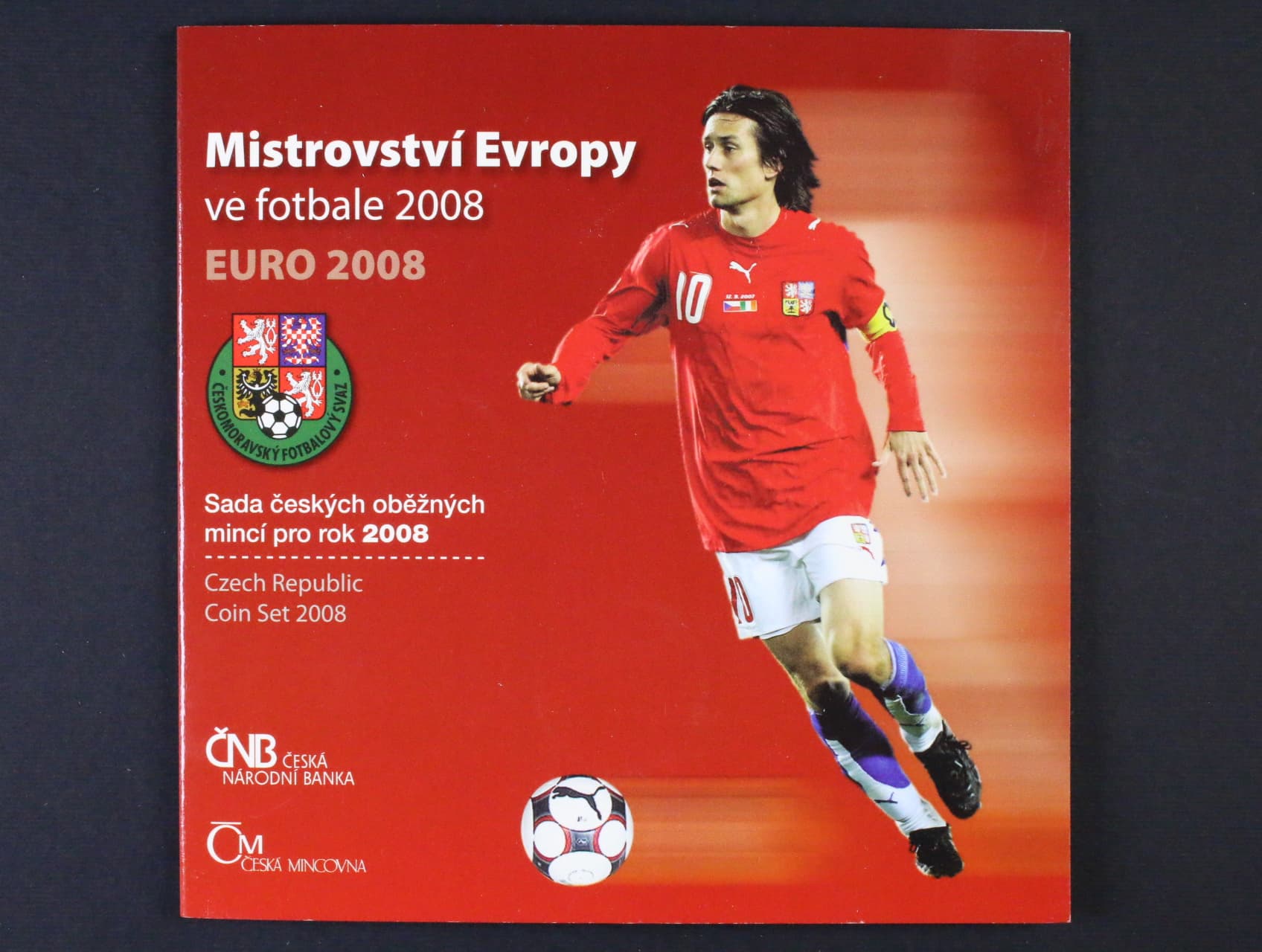 sada 2008 s motivem Mistrovství Evropy ve fotbale + žeton, náklad 6000 ks