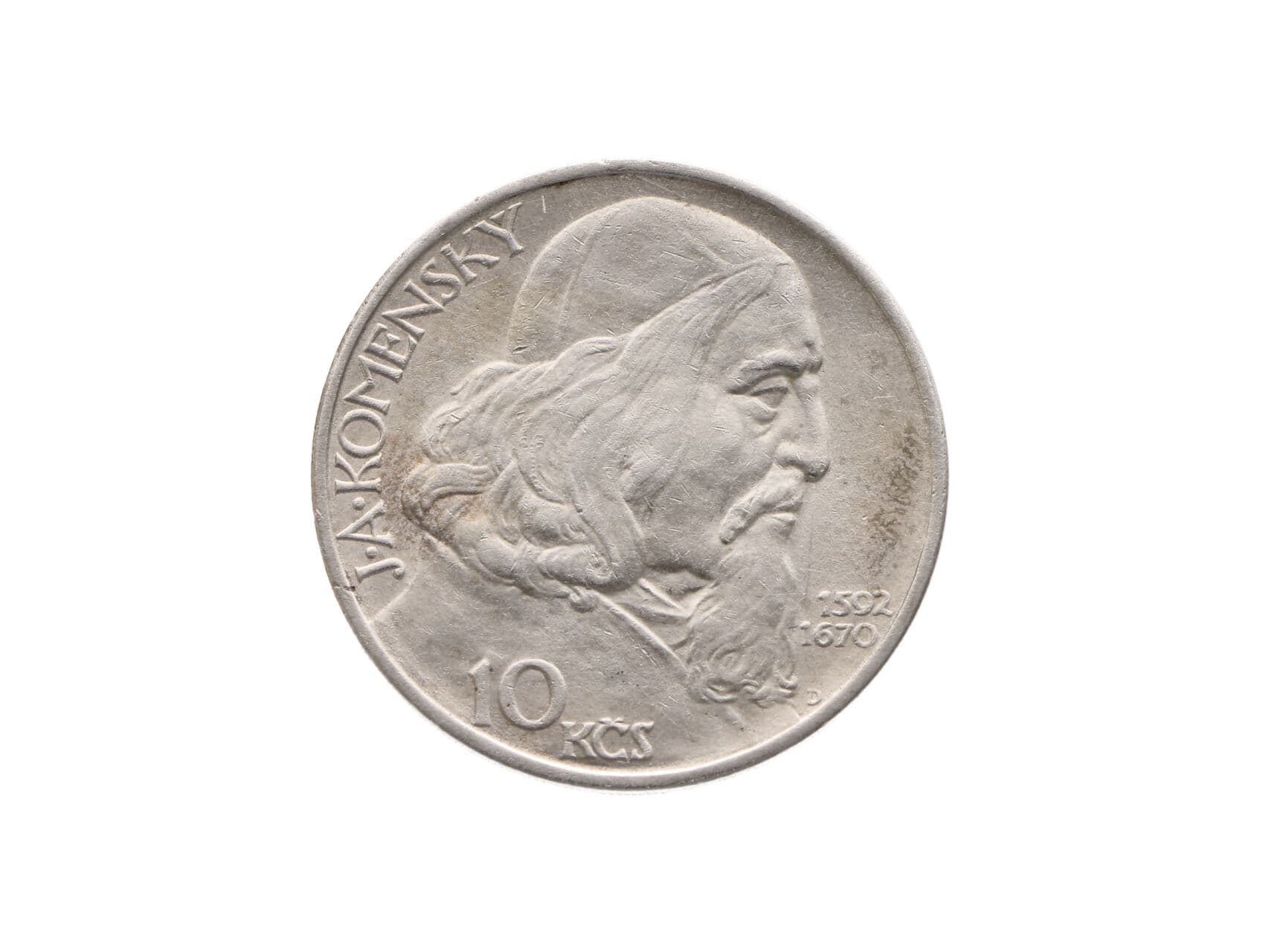 10 Kčs 1957, Oslavy J.A. Komenského_
