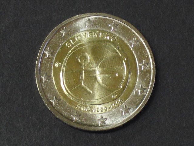Slovensko 2 EUR 2009 pamětní 10.výročí měnové unie SPOLEČNÉ VYDÁNÍ
