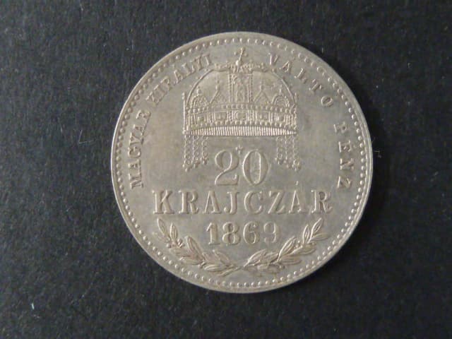 20 Krejcar 1869 K.B.