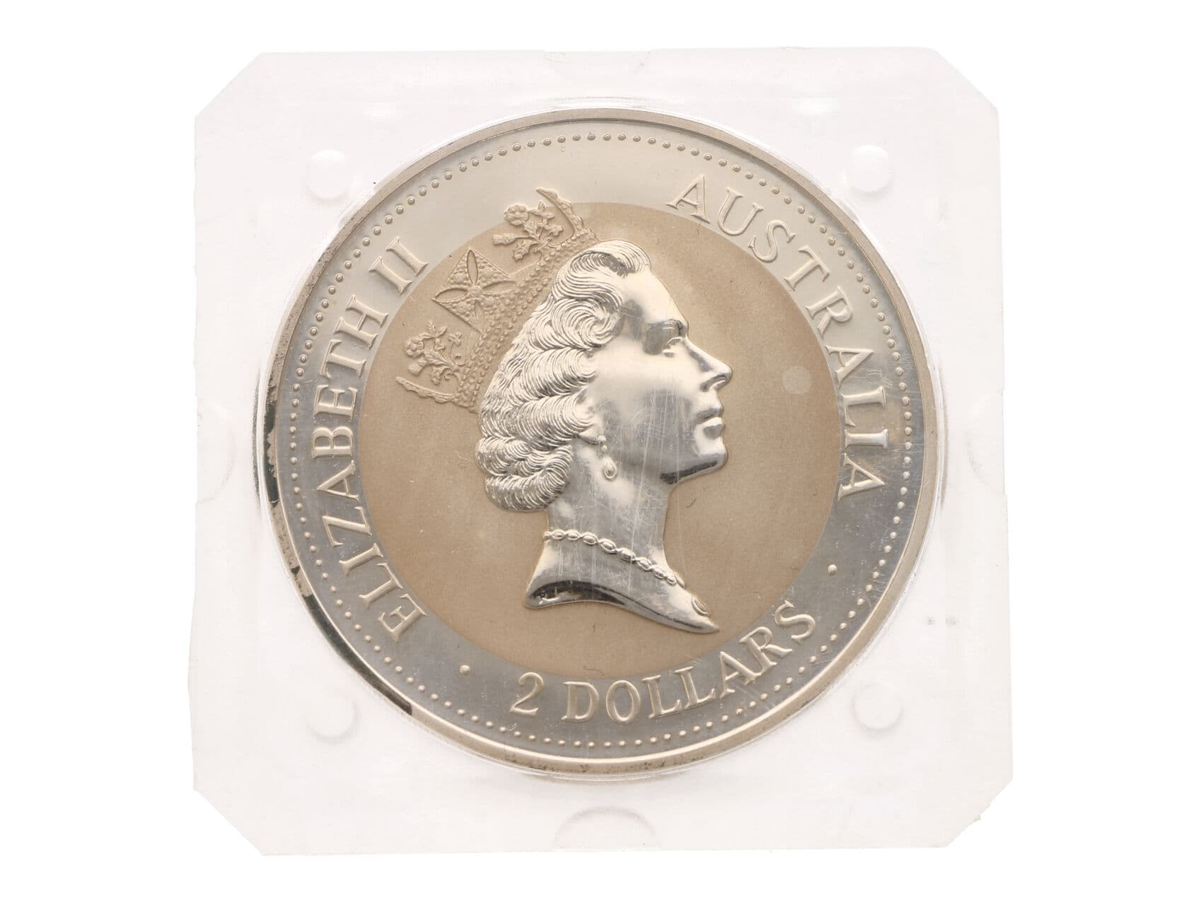 2 Dollar - 2 Oz Ag - Kookaburra 1995, Ag 0.999, 62,2g_
