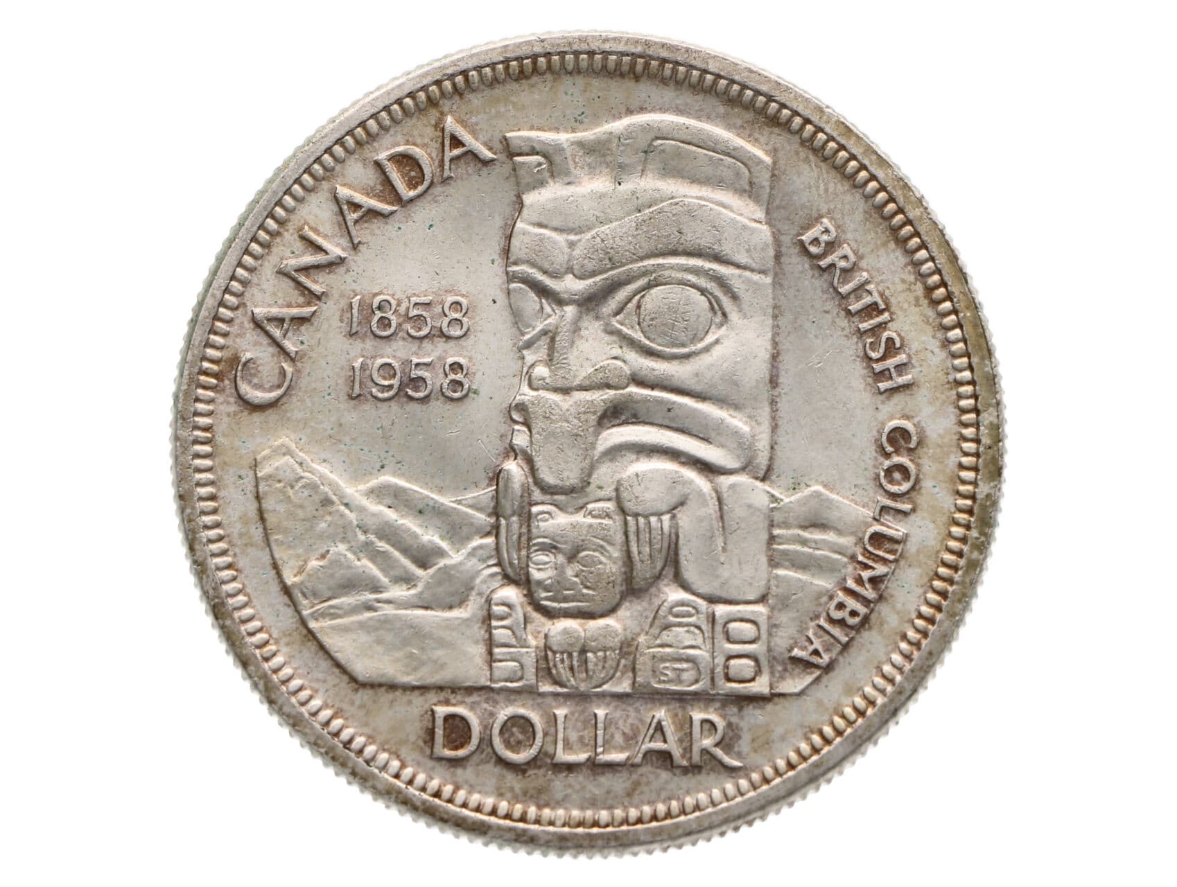 1 Dollar 1958 - 100. výročí Britské Kolumbie_