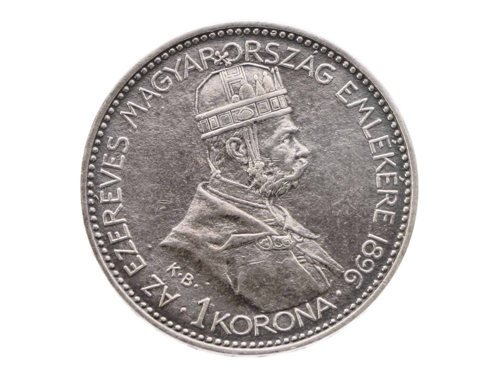 1 Korona 1896 K.B. - Milénium příchodu Maďarů do Podunajské nížiny_