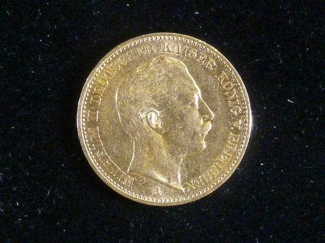 Prusko, Wilhelm II (1888-1918), 20 Mark 1902 A, J. 252