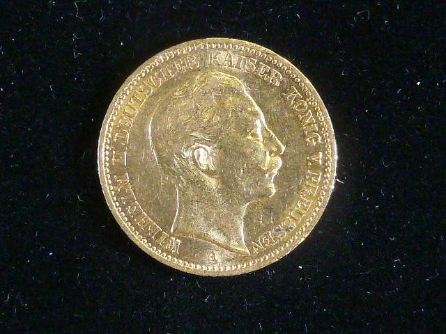 Prusko, Wilhelm II (1888-1918), 20 Mark 1901 A, J. 252
