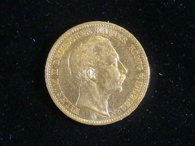 Prusko, Wilhelm II (1888-1918), 20 Mark 1894 A, J. 252