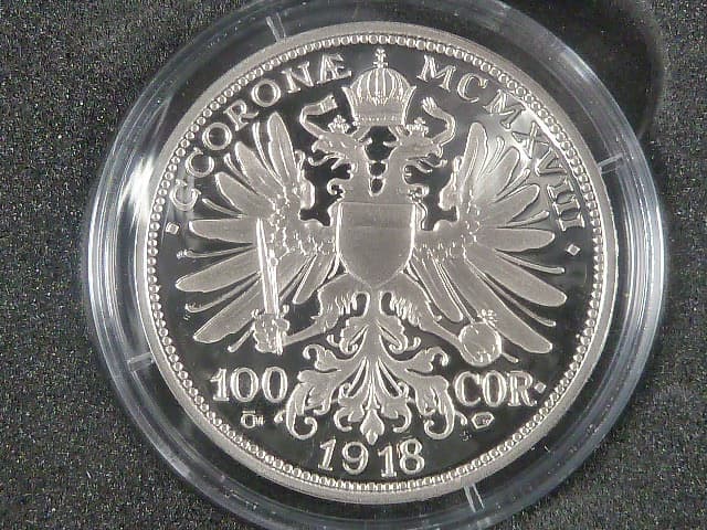 Karel I., 100 Korona 1918, Ag novoražba ČM 2026, náklad 300 ks, certifikát, etue