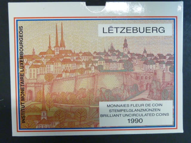 Luxemburg, oficielní sada mincí 1990