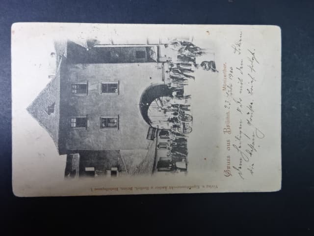 Brno - Orlí ulice (Adlergasse) - Měníská brána, prošlá 1900