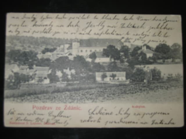 Ždánice, čb. pohl., prošlá, stržená zn.