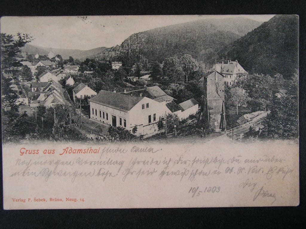 Adamov okr. Blansko, prošlá 1903