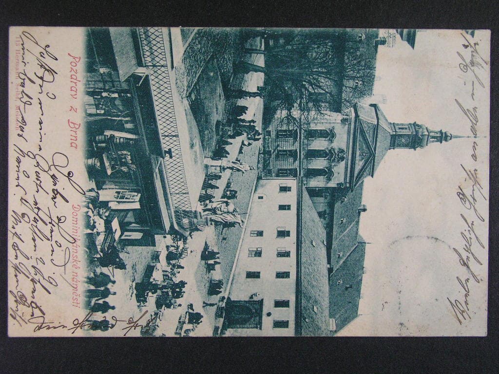 Brno, Dominikánské nám., 1900, prošlá