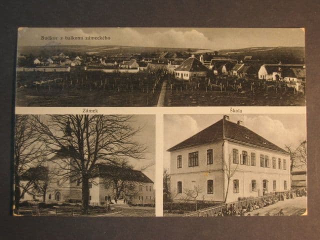 Budkov, čb. vícezáběrová pohl., prošlá 1906