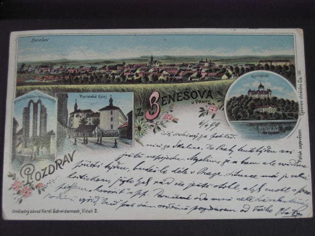 Benešov u Prahy lito., prošlá 1899