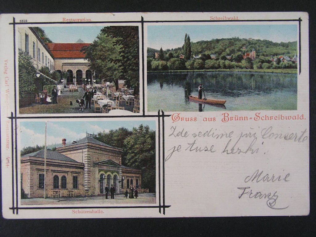 Brno Pisárky střelnice, prošlá 1902