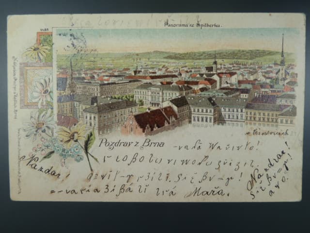 Brno, panorama, lito., prošlá 1900